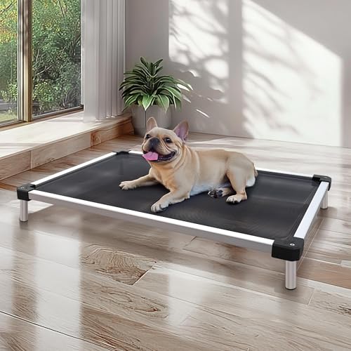 FXW TitanNest Chew-Proof Elevated Dog Bed, Raised Cot for Indoor/Outdoor/Camping Use, Durable & Waterproof Cooling Pet Bed for Small Dogs, 35.0