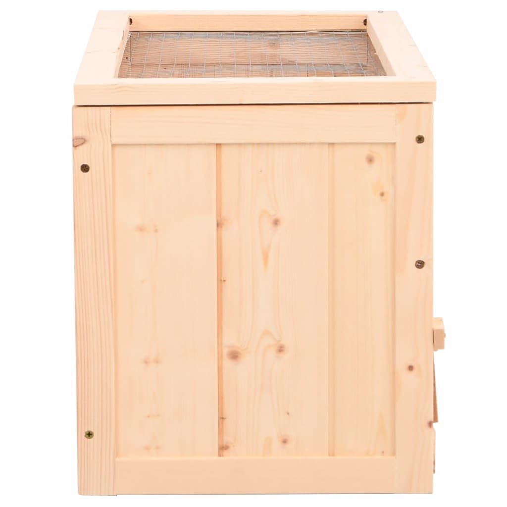 AUVYI Jaula para Hámster de 60 x 30 x 35 cm, de Madera de Abeto y Acrílico, para Animales Pequeños como Jerbos y Conejillos de Indias, con PVC