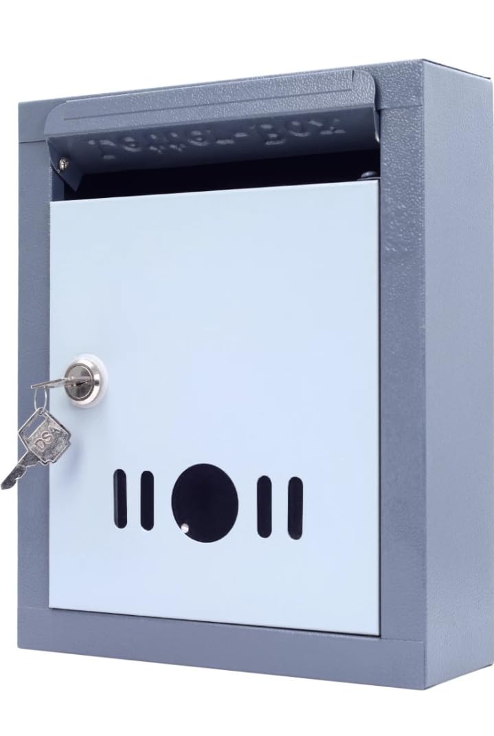 ROVERTR Mail Box Letter Box for Home and Gate Wall Mount Box Grey (Size 11 * 9 * 3 inch)