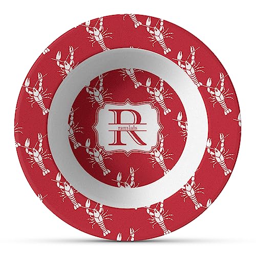 Personalized Crawfish Plastic Bowl - Microwave Safe - Composite Polymer