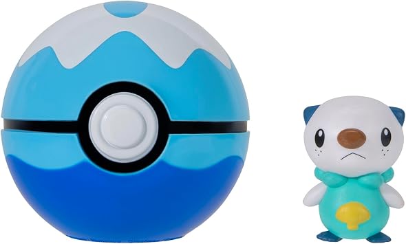 Pokémon Clip 'N' Go Oshawott ve Dalış Topu - 2 İnç Savaş Figürü ve Poké Topu Aksesuarı İçerir