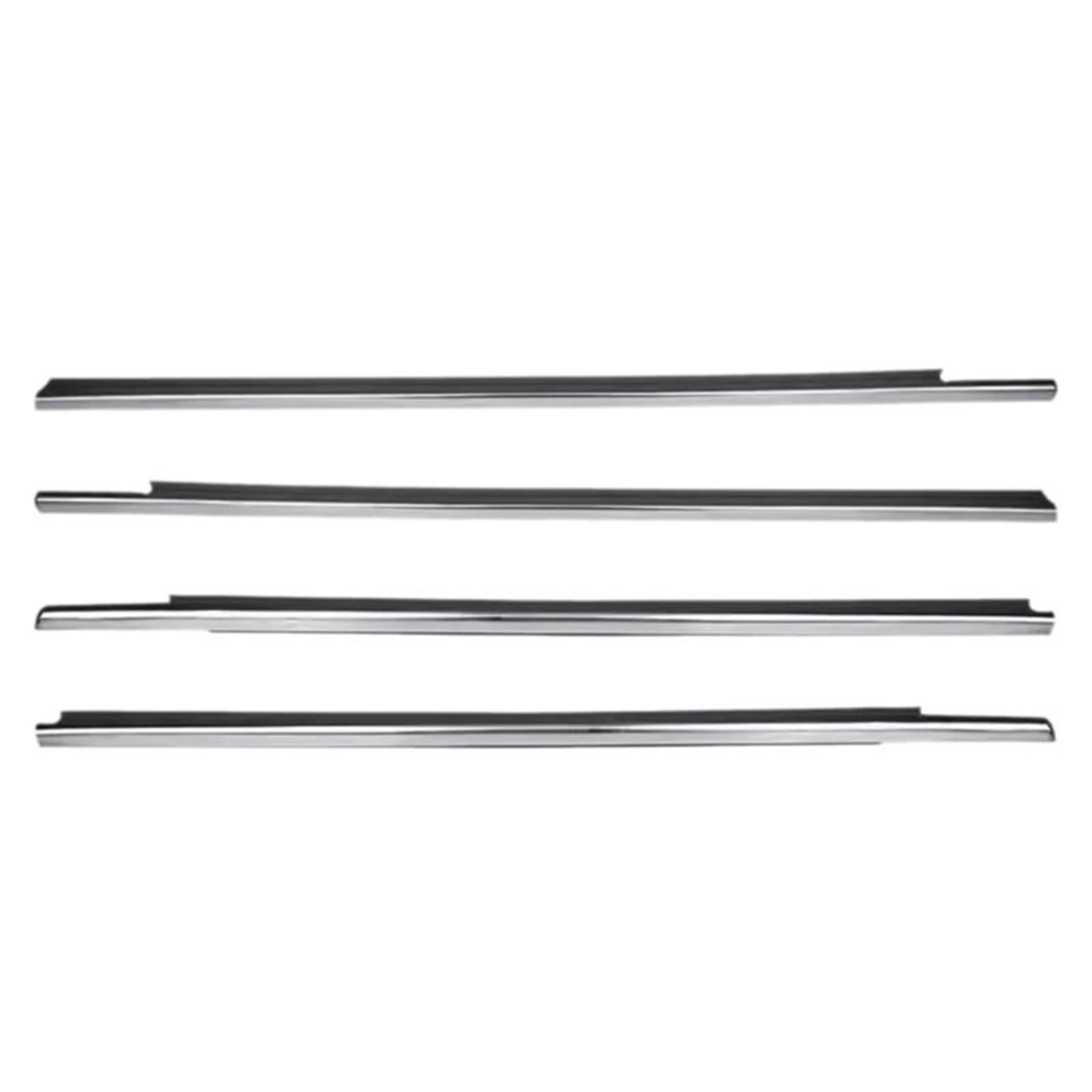 Blnetu Chrome For Peugeot 301 2013-2017 For Citroen For Elysee 2014-2016 4Pcs Outside Window Glass Weatherstrip Rubber Strip Car Weather Stripping(Chrome)