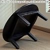 Side Tables Bedroom, Small End Tables for Small Spaces, Japanese Floor Low Table(Black,50 * 50 * 26cm)