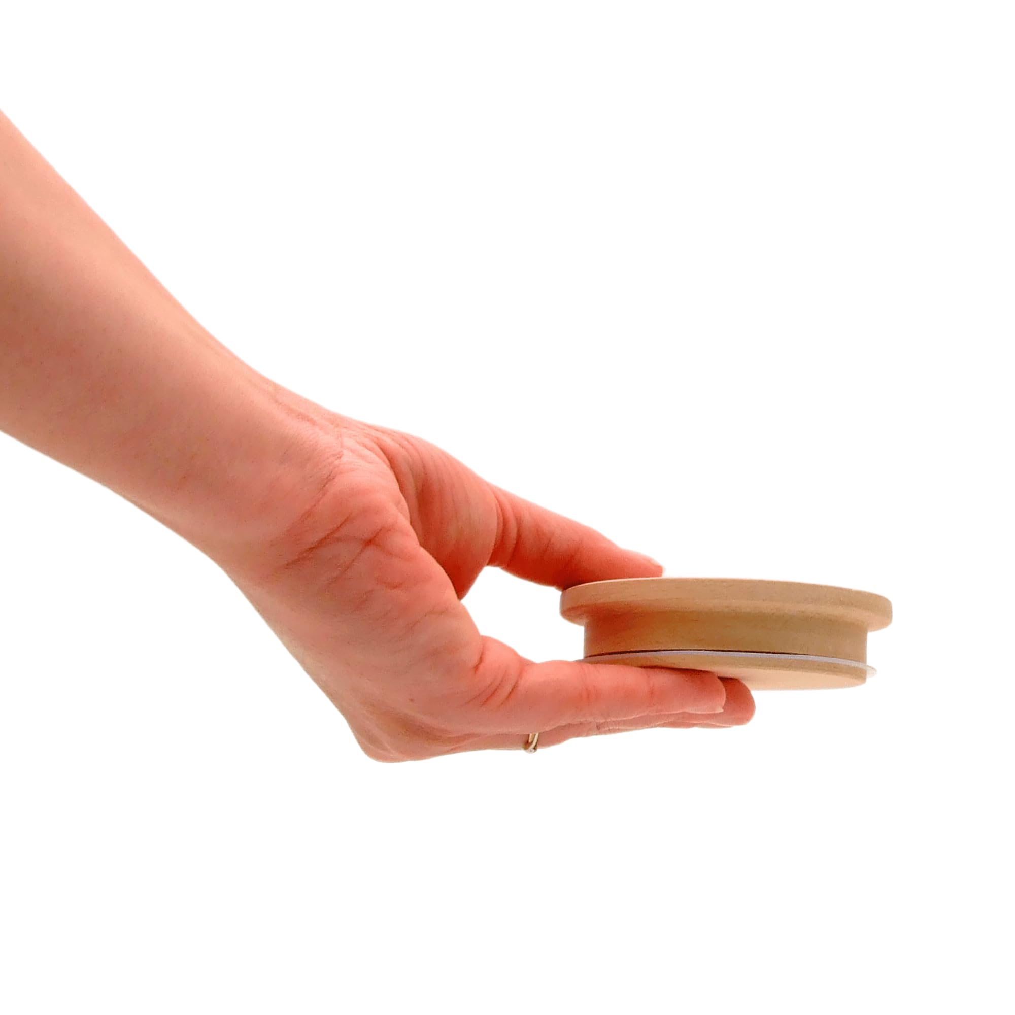 Beech Wooden Lid with Seal - Wooden Jar Lid, Wooden Cup Lid (93/80mm)