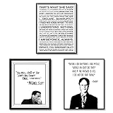 3PCS The Office Motivational Quote print, TV Show poster wall decor, Michael Scott, Dwight Schrut, Funny Great Gift For Fans,11*14 Inch