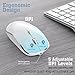 J JOYACCESS Rechargeable Wireless Keyboard Mouse Combo- Ultra Slim Compact Full Size White Keyboard and Mouse,2.4G Quiet Corelesss Keyboard and Mouse for iMac，Mac， Laptop,Desktop,PC,Computer,Windows…