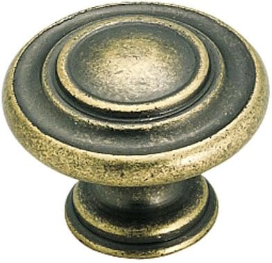 Amerock BP1586-R2 - Amerock Inspirations Weathered Brass 3 Ring Knob 1 3/8"