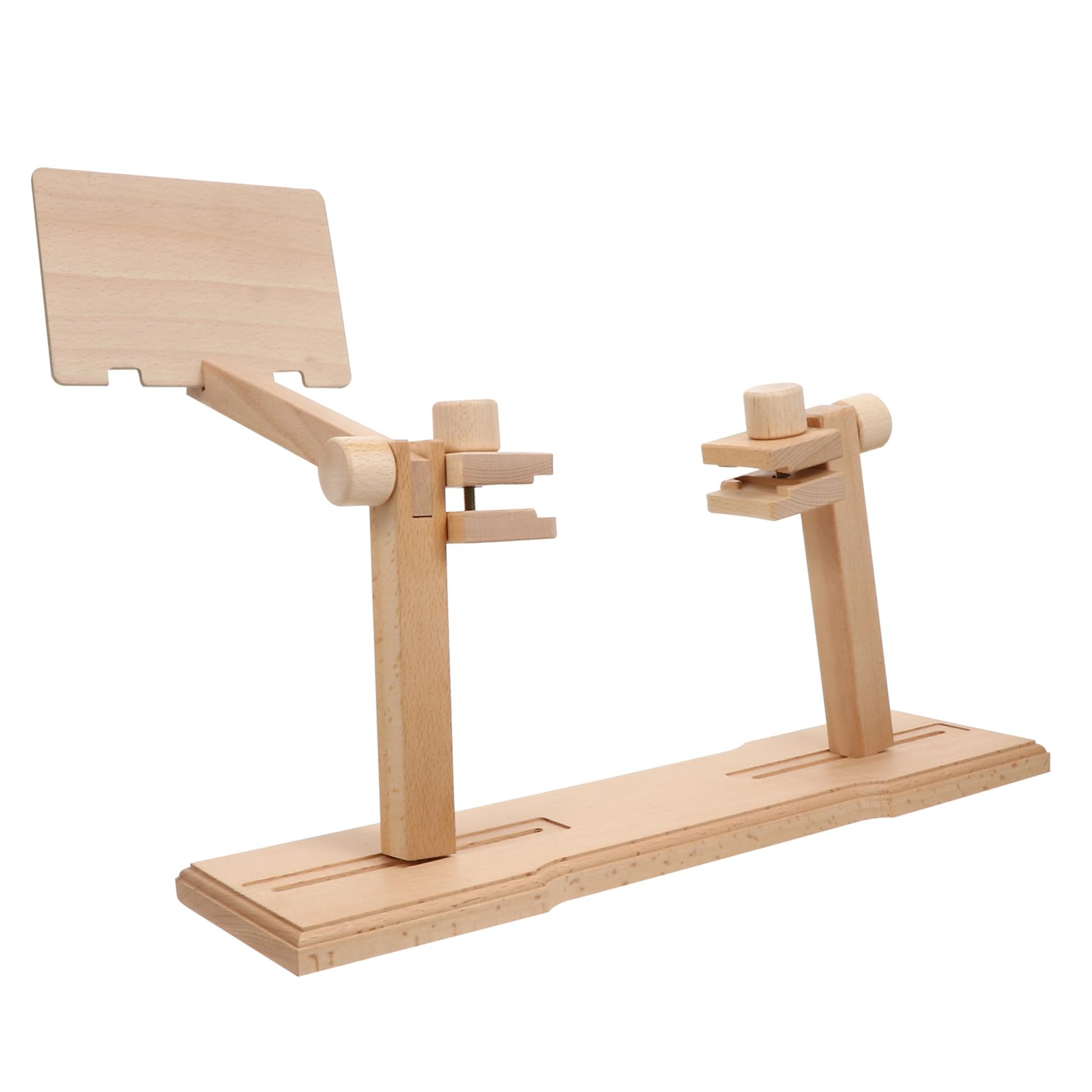 EXCEART 1 Juego Bastidor De Bordado De Escritorio Puesto De Bordado Artesanal Herramienta De Filigrana Soporte De Clip Soporte De Bordado Titular De Aro Haya Madera Ajustable
