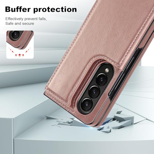 Étui portefeuille Samsung Z Fold 3 5G Asuwish, housse protection intégrale