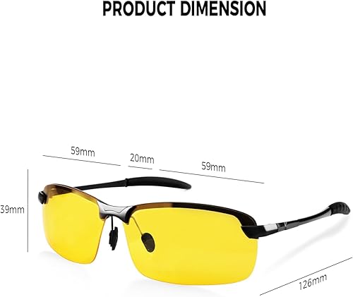 Miniatura 5 de Gafas de conducción nocturna para hombres y mujeres, antirreflejos, polarizadas, HD, visión nocturna, para conducir