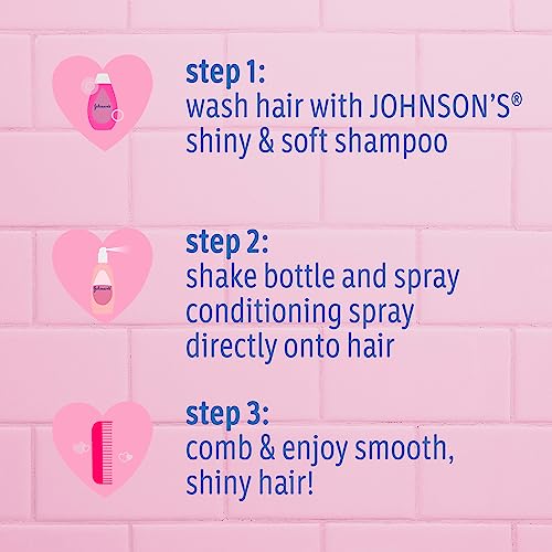 Image of Johnson's Shiny & Soft Kids' Shampoo with Argan Oil & Silk Proteins, Daily Kids' Hair Wash Gently Cleanses & Boosts Natural Shine & Softness, No Added Parabens & Sulfates, 13.6 fl. oz