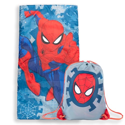 Jay Franco Marvel Spiderman Spidey Dots Slumber Sack - Cozy & Warm Kids Lightweight Slumber Bag/Sleeping Bag