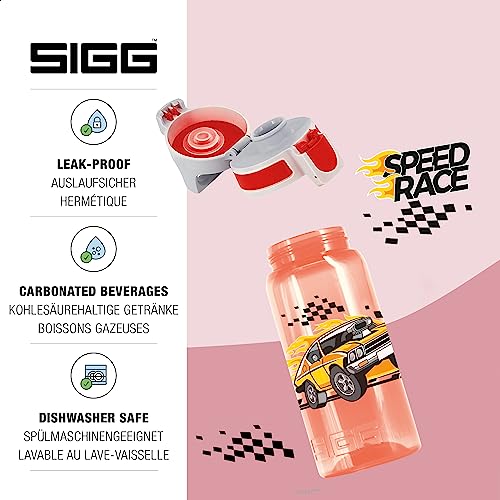 Sigg, Sports Water Bottle For Kids, Viva One Speed Race, Suitable For Carbonated Drinks, Leakproof, Dishwasher Safe, BPA Free - Image 3