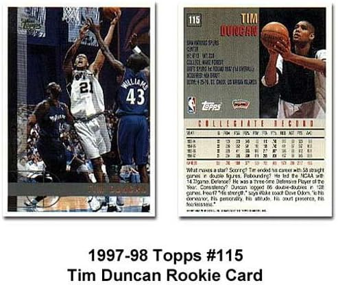 Topps San Antonio Spurs Tim Duncan 1997-98 Rookie Card