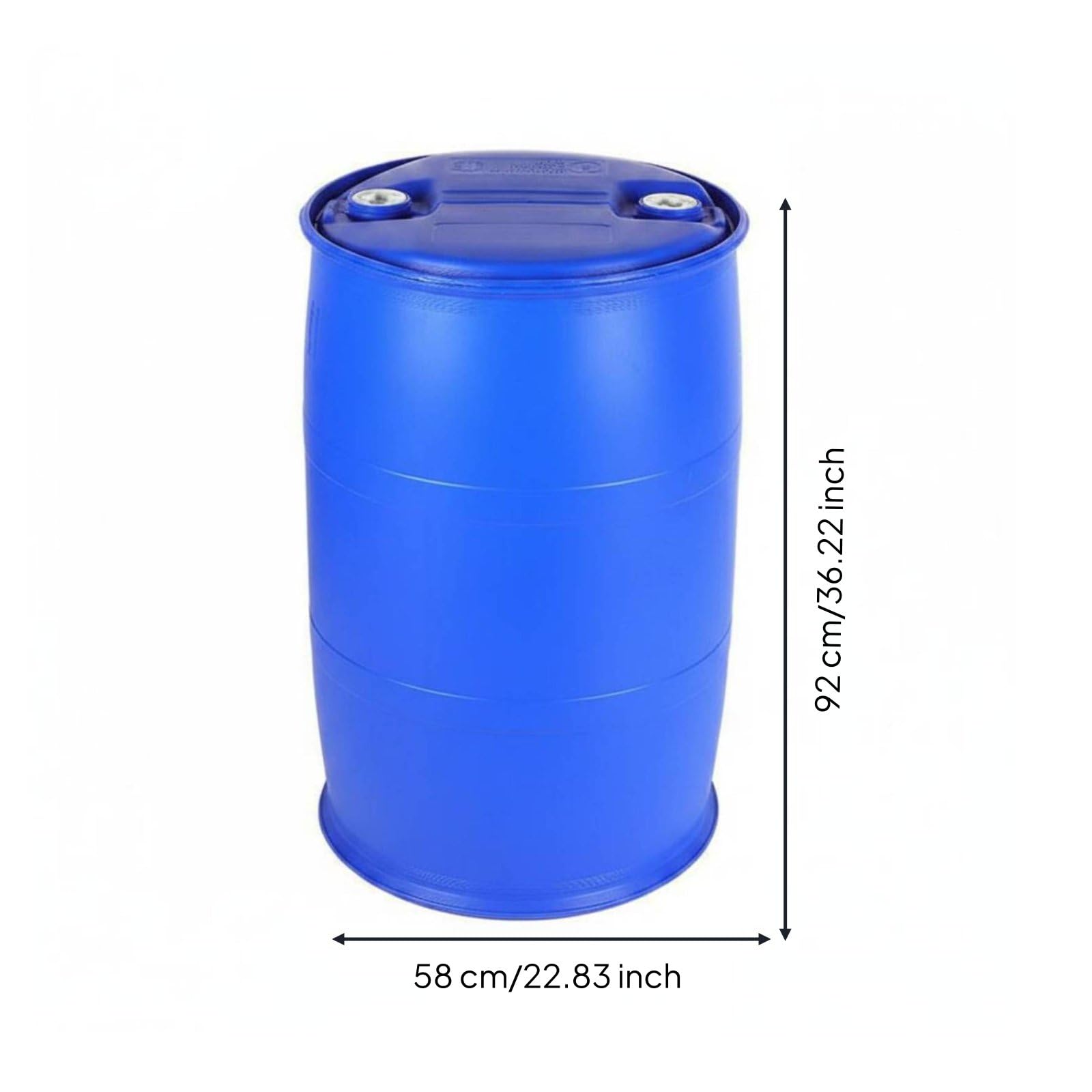 Industrie Tonne Behälter Vorrats Lebensmittelhdpe Dichtungsring Deckel Stabil 3–5mm Wandstärke für Sichere Lagerung für Lebensmittelbetrieb, Array, Blau, 9,5 Kg