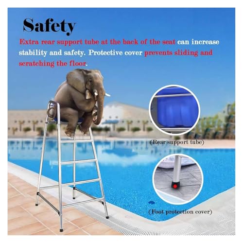 Silla alta de salvavidas para piscina 150 cm miniatura 4