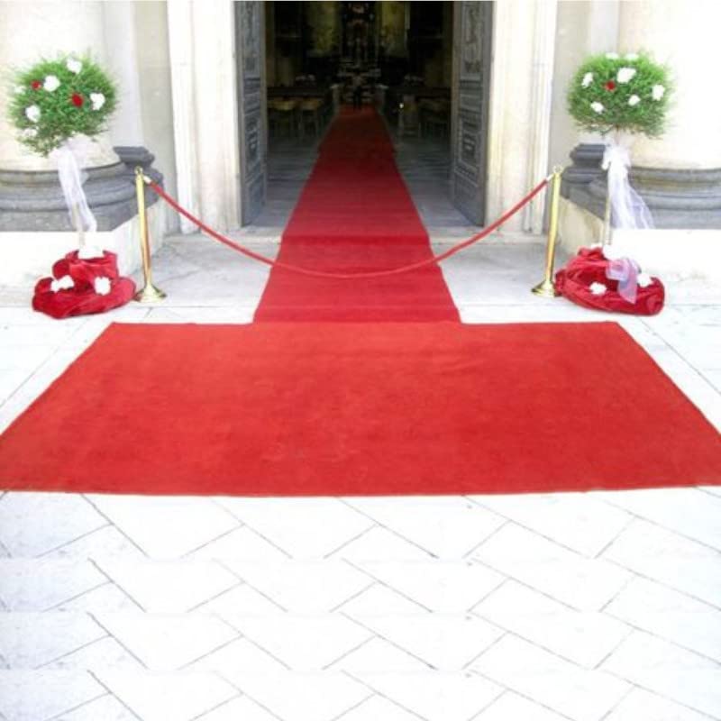 Passatoia Per Eventi OLIVO.shop - Rotolo 1x5 Mt Rosso - Moquette Esterno/Interno Antiscivolo - Per Matrimoni E Feste - Foto 2