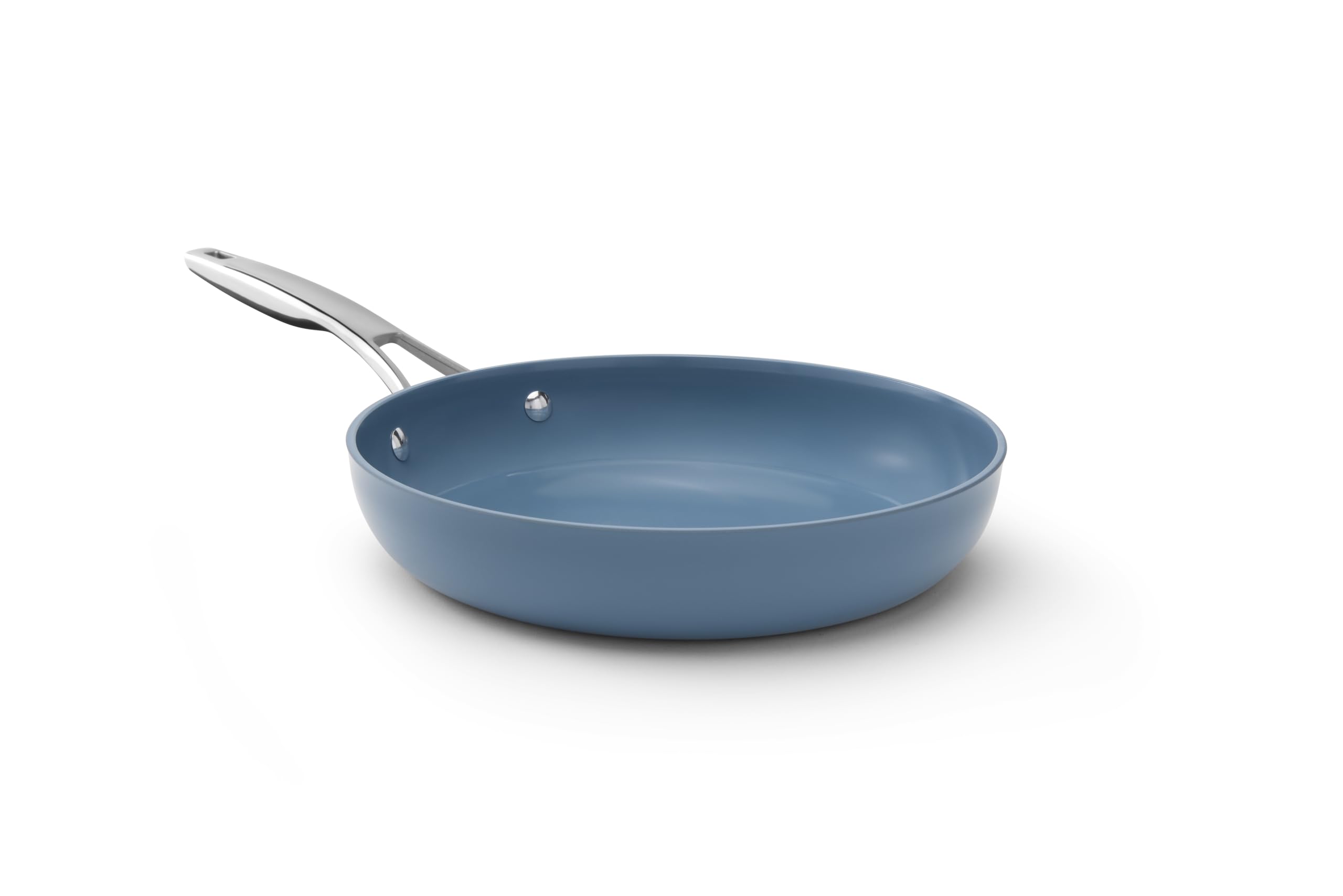 Calphalon Premier Ceramic Nonstick 12 inch Frying Pan, Durable Ceramic Pan for Searing, Sauteing, Long Lasting PFAS-Free Cookware, Dishwasher Safe, Macaron