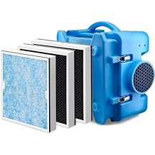 CADPXS Shield-550 Air Scrubber Blue and 3 PACK HEPA/Activated Carbon Filters Bundle