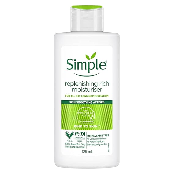 Amazon.com: Simple Replenishing Rich Moisturiser, 125ml by Simple ...