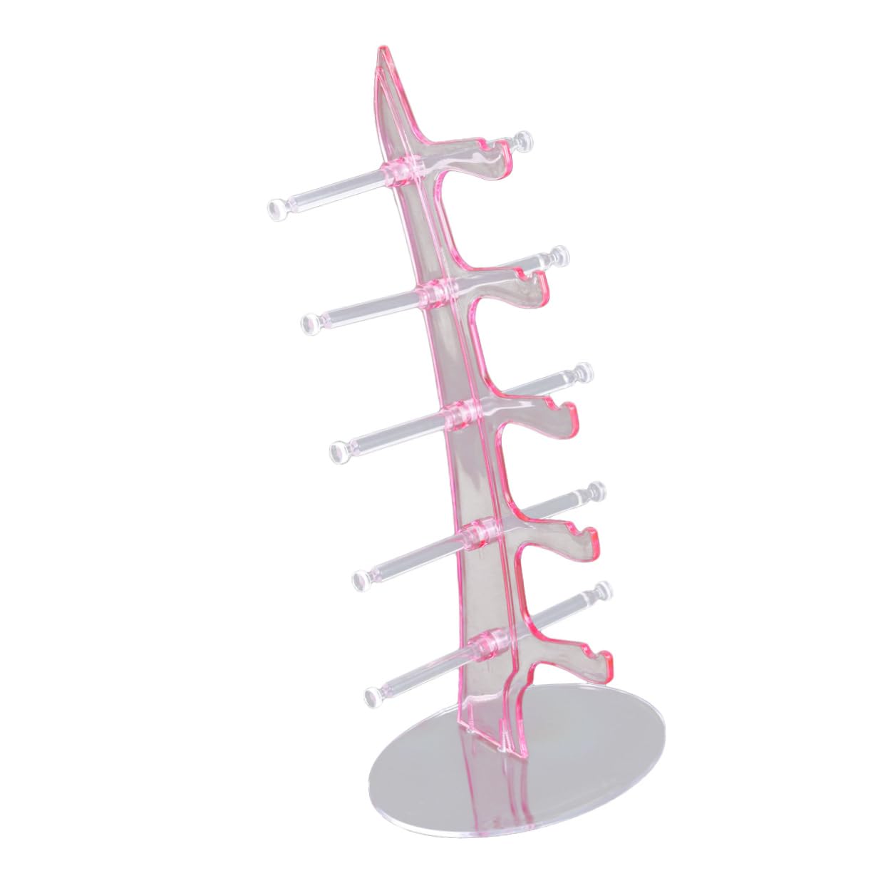 5 Pares Estante De Gafas Mostrar Vitrina Soporte De Exhibición Al por Menor Soporte De La Placa para Gafas De Sol Múltiples Expositores Verticales Porta Platos Rosa