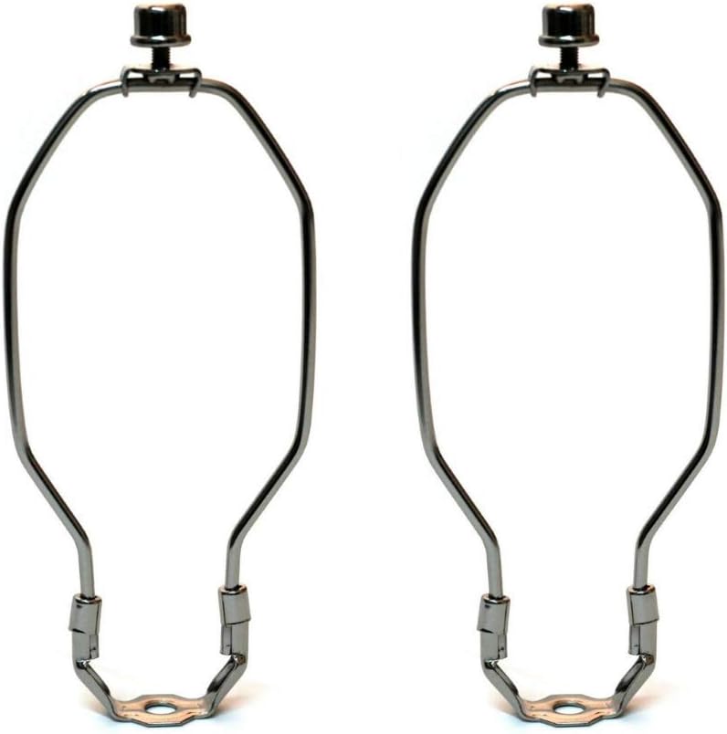 I Like That Lamp Nickel Silver Harp Set - Attachment for Table and Floor s, Includes Harp, Saddle (Base) and Finial 10' - 2 pack Nickel 0