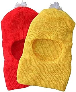 Okara Baby Boy's & Baby Girl's Soft Woolen Monkey Cap Pack of 2 (Red,Pink, 1-2 Years) Price In India