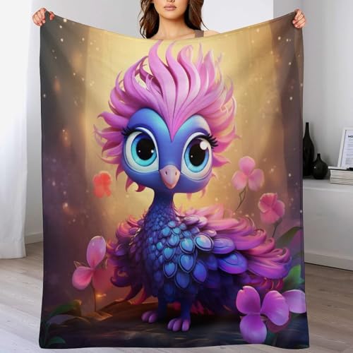 Couverture polaire en paon super douce et légère