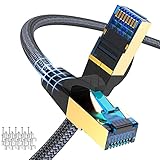 Picture of Ciwoda Cat 8 Ethernet Cable 150ft, Outdoor, Indoor Nylon Braided Cat 8 Cable, Heavy Duty 26AWG 40Gbps, 2000MHz, S/FTP Patch Cord for Xbox, POE, PS5, Router