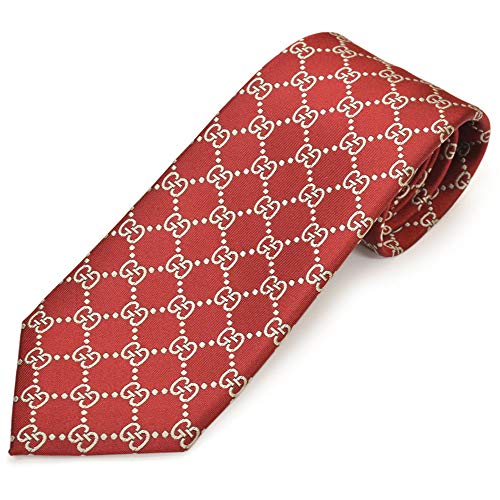[グッチ] ネクタイ メンズ GGパターン柄 シルク(サイズ剣幅8cm) egc19w018 499695-6463 レッド