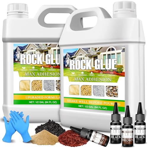 Mulch Glue for Landscaping with Dye Paste, 128oz Rock Glue,