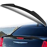STAY TUNED ABS Material V-Style Rear Trunk Lid Spoiler Wing Compatible with 2011-2023 Chrysler 300 / 300C / 300S, Car Exterior Accessories, Automotive Body Kit Replacement Parts (Matt Black)