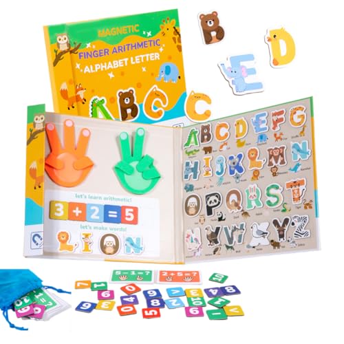 Cylora Letras Magneticas Niños, Se Utiliza En Letras y Números Magnéticos para Niños, Imán de Refrigerador ABC de Letras Animales, Educación Juguetes de Aprendizaje para Niños Pequeños de 3 4 5 Años