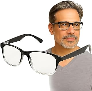 TPJ Mart "Adjustable Focus Reading Glasses for Men &amp; Women | +0.5 to +2.5 Auto Focus Progressive Readers Blocking Rimless ...