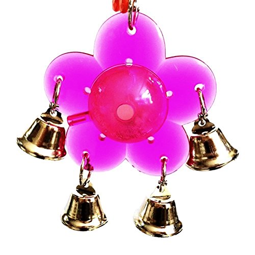 Image of Litewoo Parrot Mirror Toy Bird Hanging Swing Mirror with Bell Interactive Toy for Cockatiel Conure Parakeet Budgie Lovebird Cockatoo Canary Cage Accessories (B)