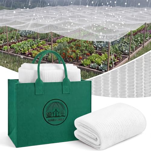 SATINIOR Garden Netting 16.3x10 Ft Hail Netting Heavy Duty Bird Net Plant Protective Woven Mesh with Storage Bag UV Resistant Crop Cover for Fruit Trees Vegetables Garden