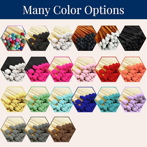 234 brown stick black tip espresso style safety matches  100 artisan bulk matchsticks with adhesive strikers by thankful greetings  unique candle lighting for your home gifts amp events