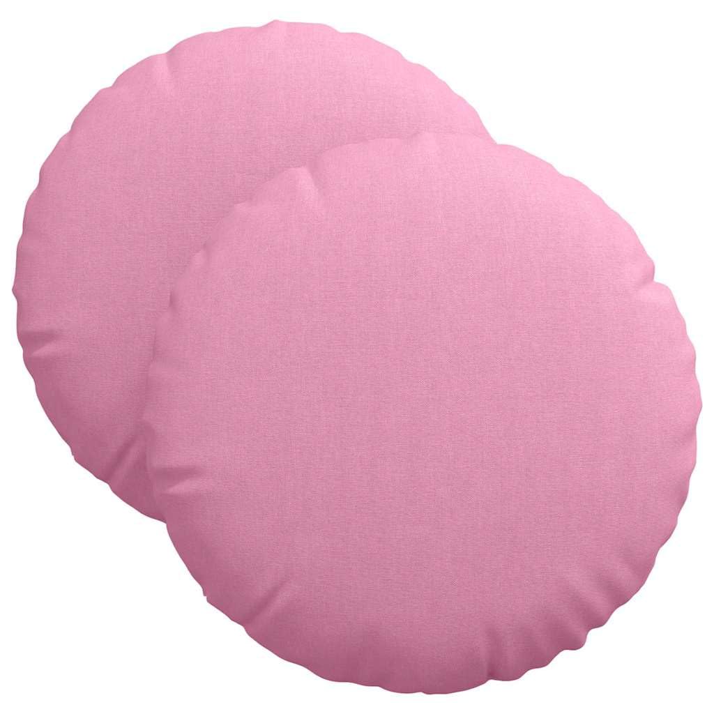 Coussins de siège rose haut de gamme : lot de 2 galettes de chaise carrées en tissu de qualité
