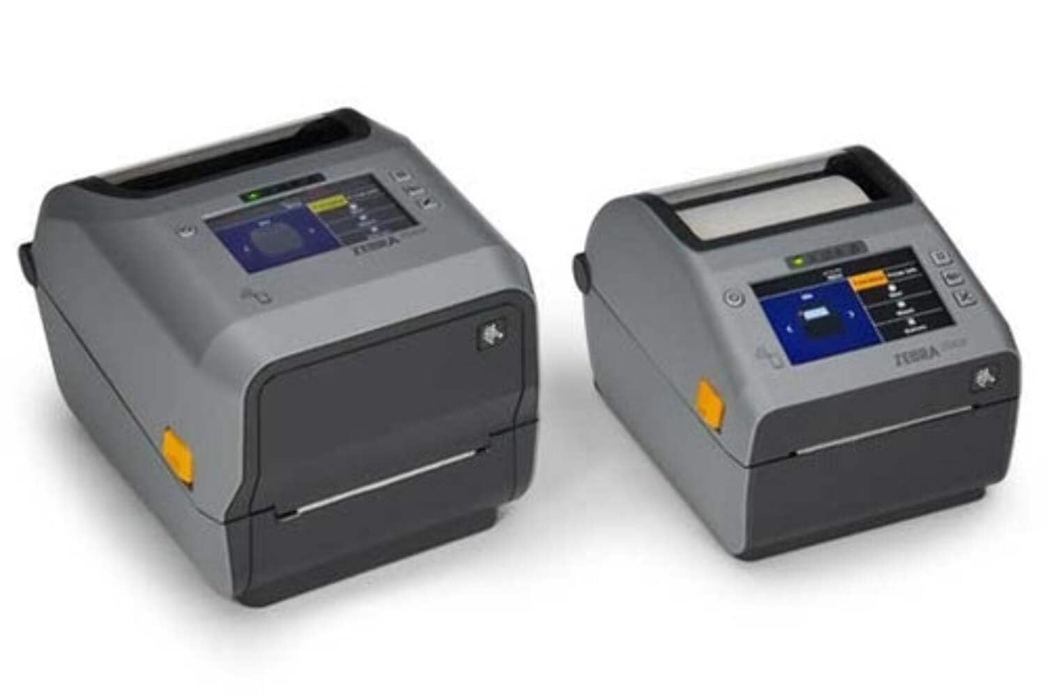 Zebra ZD621t Drucker mit Abreißkante - 300 DPI - Thermodirekt, Thermotransfer - 108 mm max. Druckbreite, BTLE, LAN, seriell (RS-232), USB, USB-Host Schnittstellen (ZD6A043-30EF00EZ), grau/schwarz