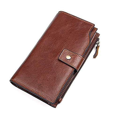 Men's Leather Wallet Long Section of a Business Man Bag Leather Clutch Wallet Card Package