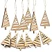 Logbuch-Verlag 12 choinek bożonarodzeniowych z kartonu ze sznurkiem do zawieszenia – papierowe zawieszki dekoracyjne na Boże Narodzenie