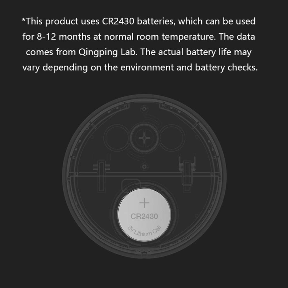Qingping versión T CGG1T Termohigrómetro Bluetooth, soporte para monitor de temperatura y humedad relativa, compatible con Homekit y Siri