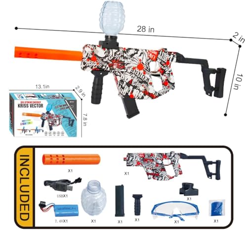 Gel Blaster,Elektrospielzeug Mit 5000 Harzkugeln&Schutzbrille,Maximale kinetische Energie 0,4 JGeburtstage,Partys,Ostern,Outdoor-Shooting&Teamspiele Und Erwachsene,Entdecke Die Spannung! (Blau)