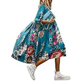 Oversized Wedding Dresses for Bride 2023 Summer,3/4 Sleeve Maxi Dress Funny Print High Waist Tunic D