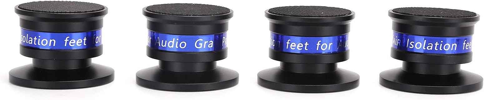 Preffair Isolation Feet Turntable Audio Isolation Pad Spikes for CD/DVD Amplifier (Black)