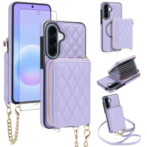 Coque magnétique Samsung A37 5G Asuwish amovible et blocage RFID pour femme