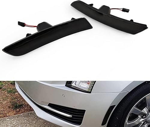 Miniatura 5 de CTSATS - Lámparas LED ámbar de repuesto para Cadilla.c CTS 2014-2019 y Cadillac ATS 2015-2019 y 2016-2024 Camaro lente ahumada LED Turn Singal Kits