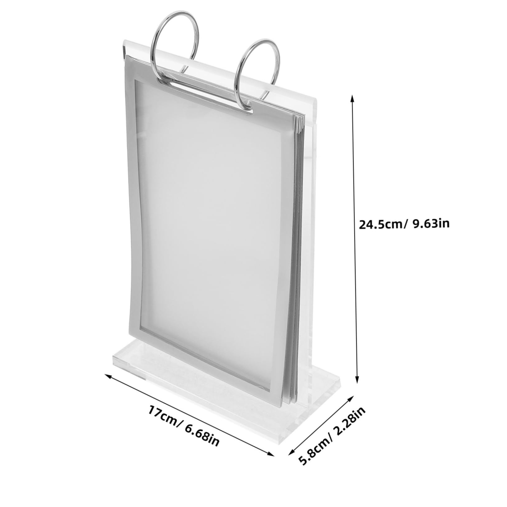 Expositor De Acrílico Transparente Expositor De Menús Abatible Para Restaurantes Portamenús Con Base Soporte Para Menús
