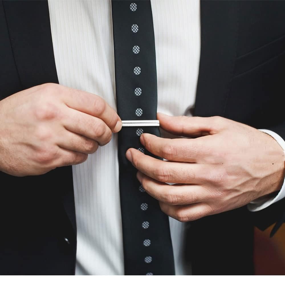 Fermacravatta 2 Pezzi Fermacravatta in Argento da Uomo Fermacravatta da Uomo e da Donna Fermacravatta Coreano di Sicurezza for Colletto Moda