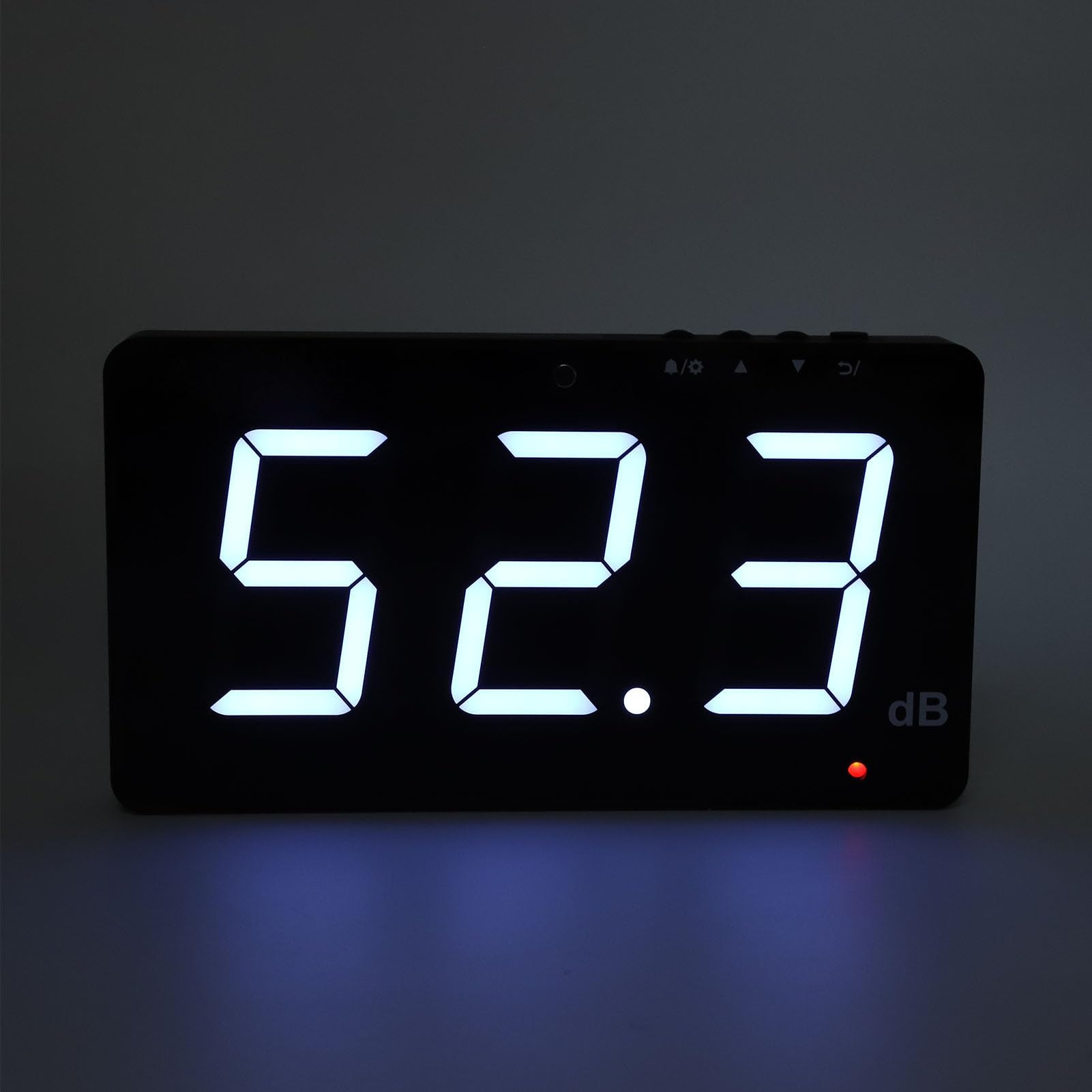 FTVOGUE Fonometro da Parete con Display LCD Retroilluminato da 9,6 Pollici, Ideale per Fabbriche, Uffici, Casa, Studi e Aule scolastiche.